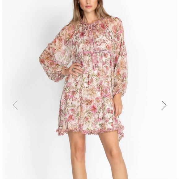 Johnny Was Floral Sheer Dress size small - Picture 2 of 11
